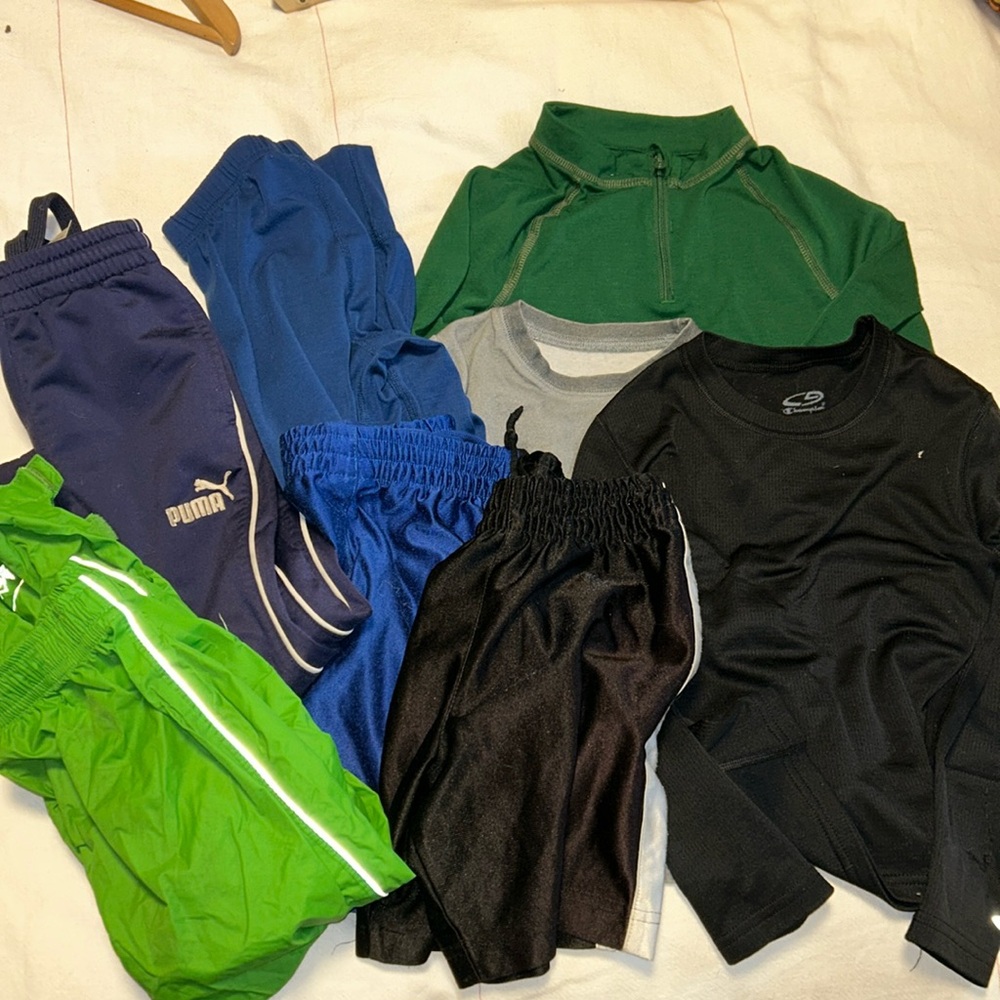 Boys XS EIGHT Piece REI, Puma, Baselayer, Shorts, Rainpants Lot!